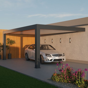Aluminium-Carport Flachdach...