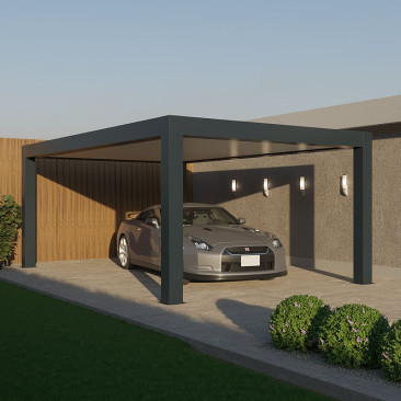 Aluminium-Carport Flachdach...